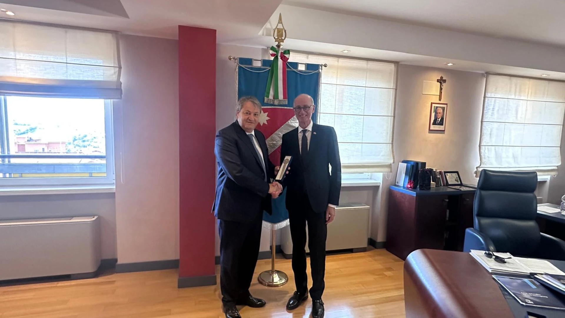 Il Presidente della Regione Roberti ha incontrato l’ambasciatore del Belgio in Italia ed i sindaci dell’area del sisma 2018.